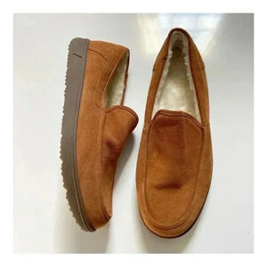 Vionic Gustavo Faux-Fur-Lined Suede Slipper Loafer size 11